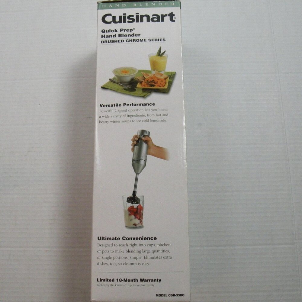New Cuisinart Quick Prep Hand Blender Chrome - Picture 2 of 5